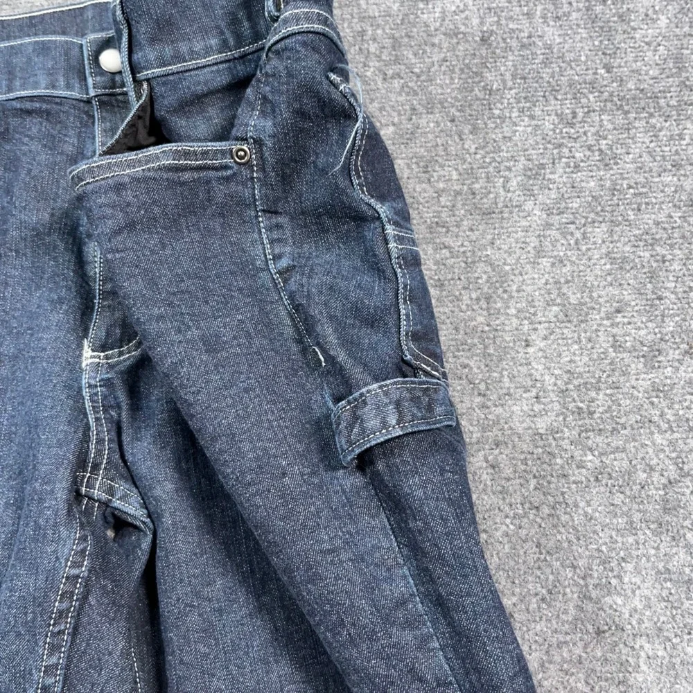40 Grit Duluth Trading Carpenter Jeans Mens 40x30 Slim Fit Utility Blue Workwear